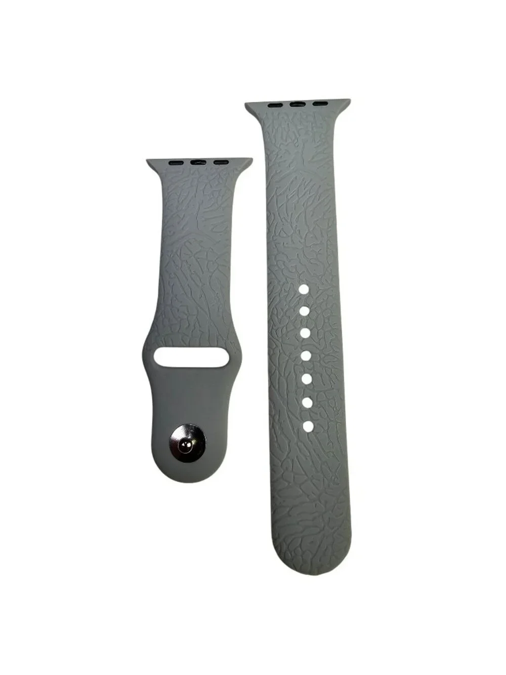 Air Jordan Apple Watch Textured Silicone Sport Band (42mm/44/46/49) Gray